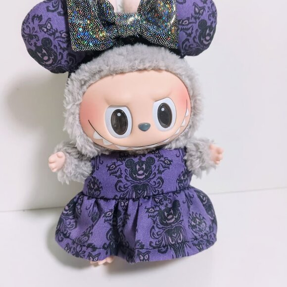 Custom Disney Haunted Mansion Dress and Ears Made to fit Labubu - Picture 4 of 6